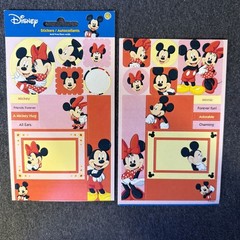 Mickey & Minnie Mouse Sticker Sheet Scrapbook Craft Stickers