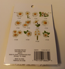 Recollections Sticker Pack Various White Daisies Daisy Different Blooms Leaves