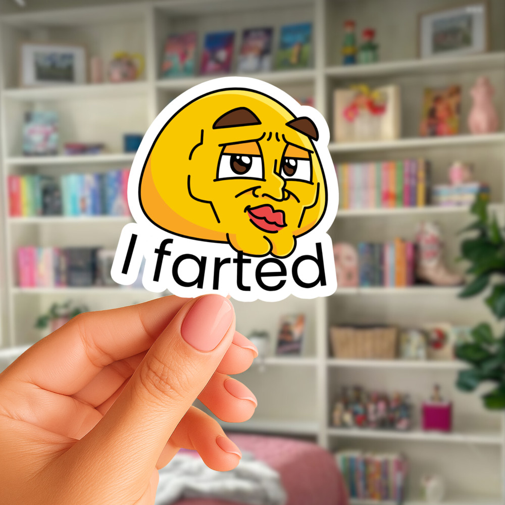 Funny Emoji Meme Sticker, Sarcastic Face Decal, Humorous Vinyl Sticker