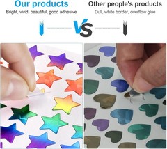 1710 Pcs Star Stickers for Kids Reward, Small Sparkly Holographic Sticker for…