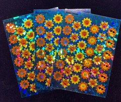 3 Sheets Sparkly SUNNY SUN Smiles Scrapbook Stickers!