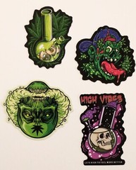 Crazy Fun Weed! 420 Fans. Weed. Marijuana. Cannabis. *8 Stickers/Decals *Set 1