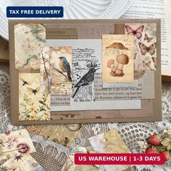 300 Pcs Vintage Washi Stickers Book | Ephemera Pack, 6 Theme Sets for Journaling