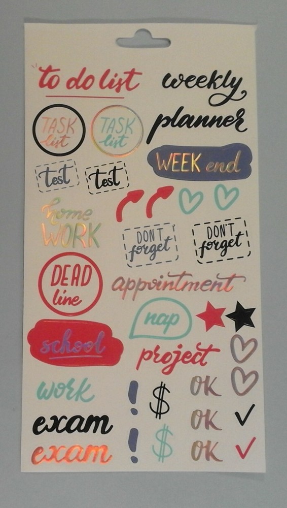 Let’s Planner stickers to do list Dead Line work weekly Nap 265024