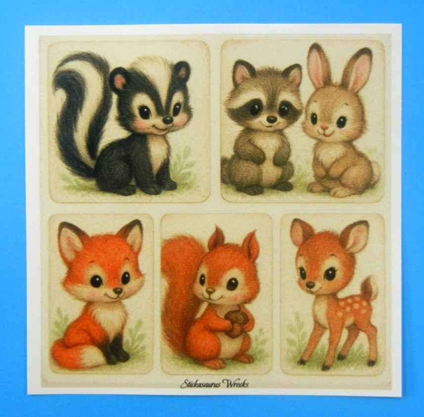 Woodland Animals Sticker Sheet