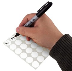 3/4″ Circle Sticker Labels – Removable Colored Dots, Easy to Write On, 1008 Tota