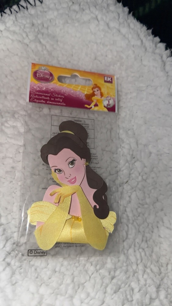 Disney EK Success Dimensional Sticker ~ Belle Portrait Scrapbooking NEW