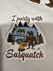 Lot of 10 Assorted Outdoor Bigfoot Sasquatch Yeti Swamp Ape Believe Stickers