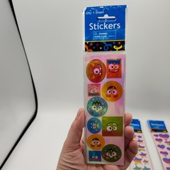 Lot of 55 Individually Wrapped Sheets Assorted Iridescent Colorful Stickers OTC