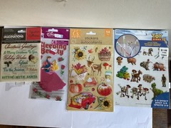 Vintage Stickers/rub ons Mixed Lot Disney,Holiday,Sesame Street, animals