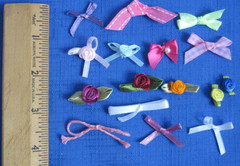 #70 Lot of 55+ Assorted Bows Approximately .25″-2.5″ Scrapbook DIY Crafts Hair