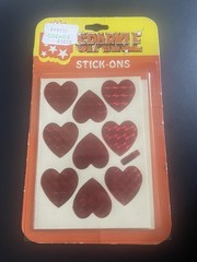 Vintage Prismatic Sparkle Red Heart Stickers New In Package 1981 Star Bright