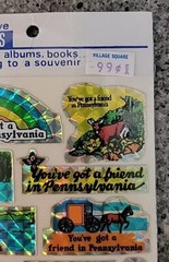 Vintage 80s Prism Stickers SEALED New Pack Pennsylvania Stick-ons Rainbow, Fish