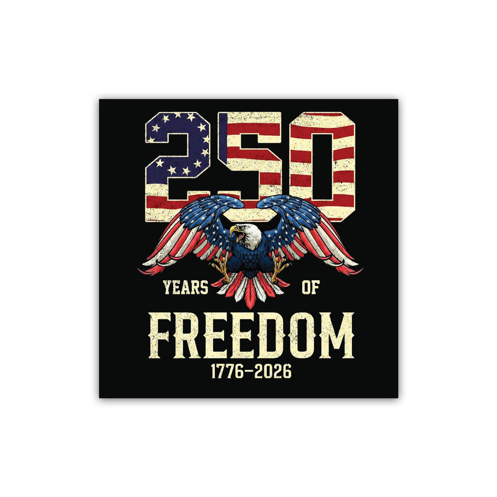 StickerJet American 250th Anniversary Stickers 5″x5″ 4th of July Stickers – 2PC