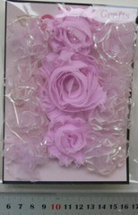 ORCHID MAUVE Fabric Flower Mix – 11 Pk Organza 40-60mm NJC G5 B