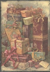 Junk Journal Art Cards, Vintage Traditional Christmas 10pcs, 4″ x 6″
