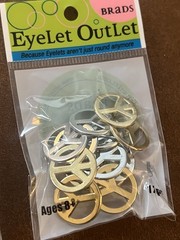 Eyelet Outlet Brads Lot of NEW 6 packs Card Making Scrapbooking Gold Silver