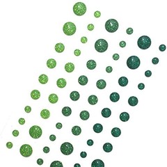 Pack of 10 60pcs/Sheet Round Assorted Size self Adhesive Glitter Enamel dots