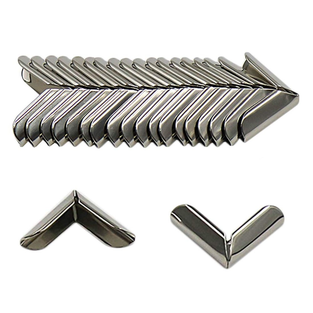 20 PCS Metal Book Corner Protector For Diary Scrapbook Photo Album Folder