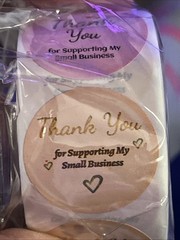 Thank You For Supporting My Small Business Stickers, 2 Rolls Of 500. New.Sealed