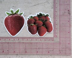 Food Fruit Strawberries Dessert Stickers Strawberry Fruit Scrapbooking Lot 2 Pcs