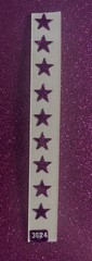 Vintage 80’s Stickers Sticca Graphics Purple Glitter Mini Stars Strip