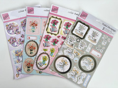 Anita’s Foiled Decoupage Floral Religious Flowers Craft Cardmaking 4pc Bundle
