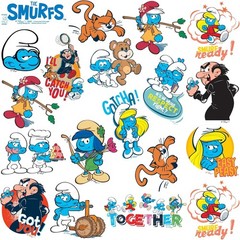 THE SMURFS VARIETY DIE CUT VINYL 50 CT STICKER PACK