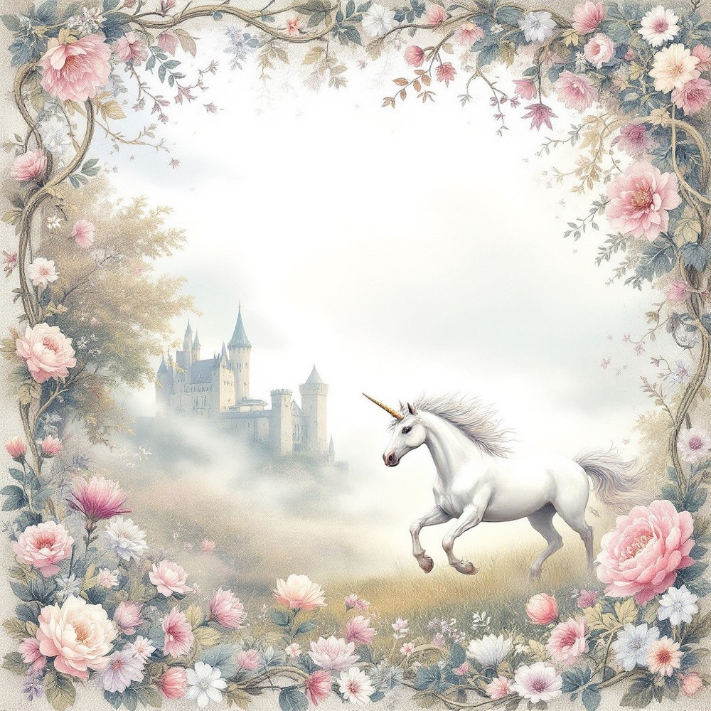 Unicorn Decoupage Rice Paper For Ornament-Wood Art A4 1 Sheet