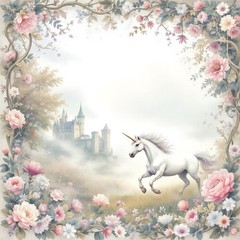 Unicorn Decoupage Rice Paper For Ornament-Wood Art A4 1 Sheet