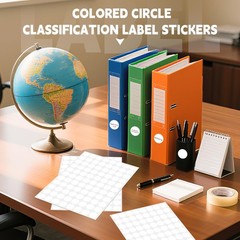 White Dot Stickers 3/4 Inch,Round 1320 Pcs Color-Coding Labels,Sticky Circle Dot