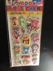 Bulk 6 Morning Glory Raa Raa Bear Roo Roo Bear Puree Bear Sticker Sheets Vintage