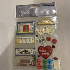 Las Vegas Travel Slots Chapel Jolee’s Boutique Dimension Scrapbook Stickers MM