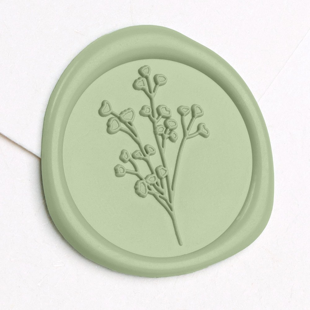 Wax Seal Stickers – Baby’s Breath Wedding Invitation Envelope Seal Stickers, …