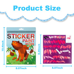 1PCS Sticker by Number Book for Kids Ages 4-8, Fun Craft Activity, Educational B