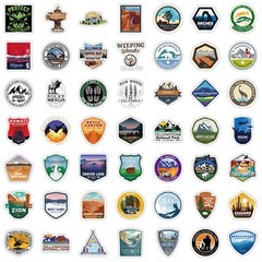 100pcs National Park Stickers, Outdoor Camping Traveling,006