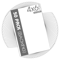 Mat Board Center 4×6 inch 50 Pack White Backing Boards for Art Frames Photos