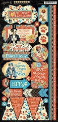 *RETIRED* Graphic45 WELL GROOMED (2) 6×12 Sticker Sheets scrapbooking DOGS CATS