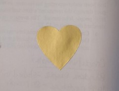 Gold Foil Stickers Decorative Heart Shaped Label Crafts Envelope Seal 60 Pack