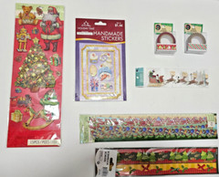 49-Piece Christmas-themed Scrapbook Borders, Embellishments, and DecorativeTape