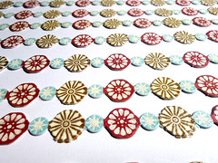 K&Company Snowflake Garland Glitter Stickers 8pc RARE Christmas Scrapbooking New