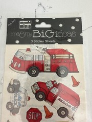 Me & My Big Ideas Mambi Minis «Things That Go» Stickers Fire Truck Scrapbooking