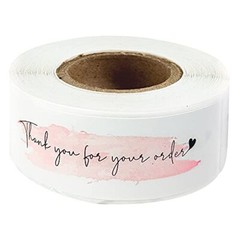 1inch x 3inch Thank You for Your Order 1 Roll Thank you for your order