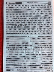 3 Letraset INSTANT LETTERING Transfer Letters 24 pt Palatino Semi-Bold NICE 3