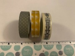 CTMH – Lot Of 3 Washi Tape (Slate Z1817, Honey Z1931, Black Z2003) *NOS*
