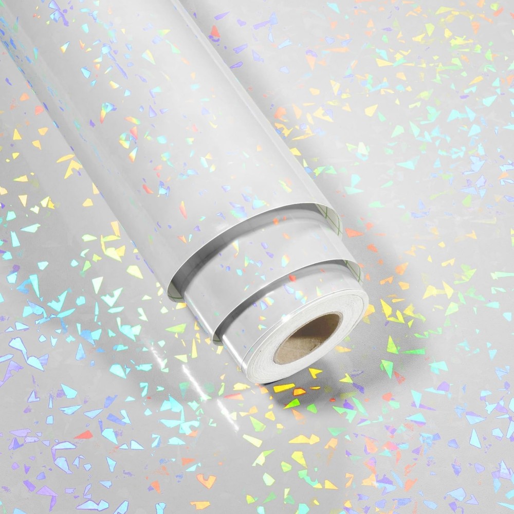 Holographic Clear Contact Paper – Peel & Stick Iridescent Laminate Sheets 15.75″