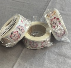 1500 Thank-you stickers. 3 rolls of 500 each