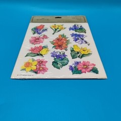 Vtg Hallmark Stickers Colorful Flowers Floral 4 Sheets New In Package 1979