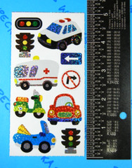 Vehicles & Road Signs Stickers Small Prismatic Sheet
