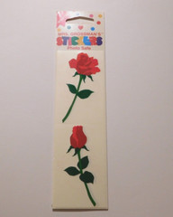 Mrs. Grossman’s Lot of 3 Strips Brand New in Package Rose Red Roses Stickers